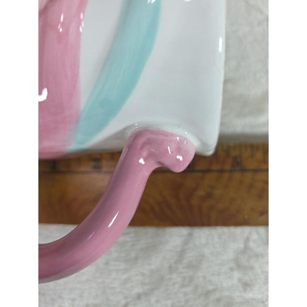 Unbranded Novelty Unicorn Mug 12/14 oz Handled White Unicorn Rainbow Mane Crazed - Picture 10 of 10